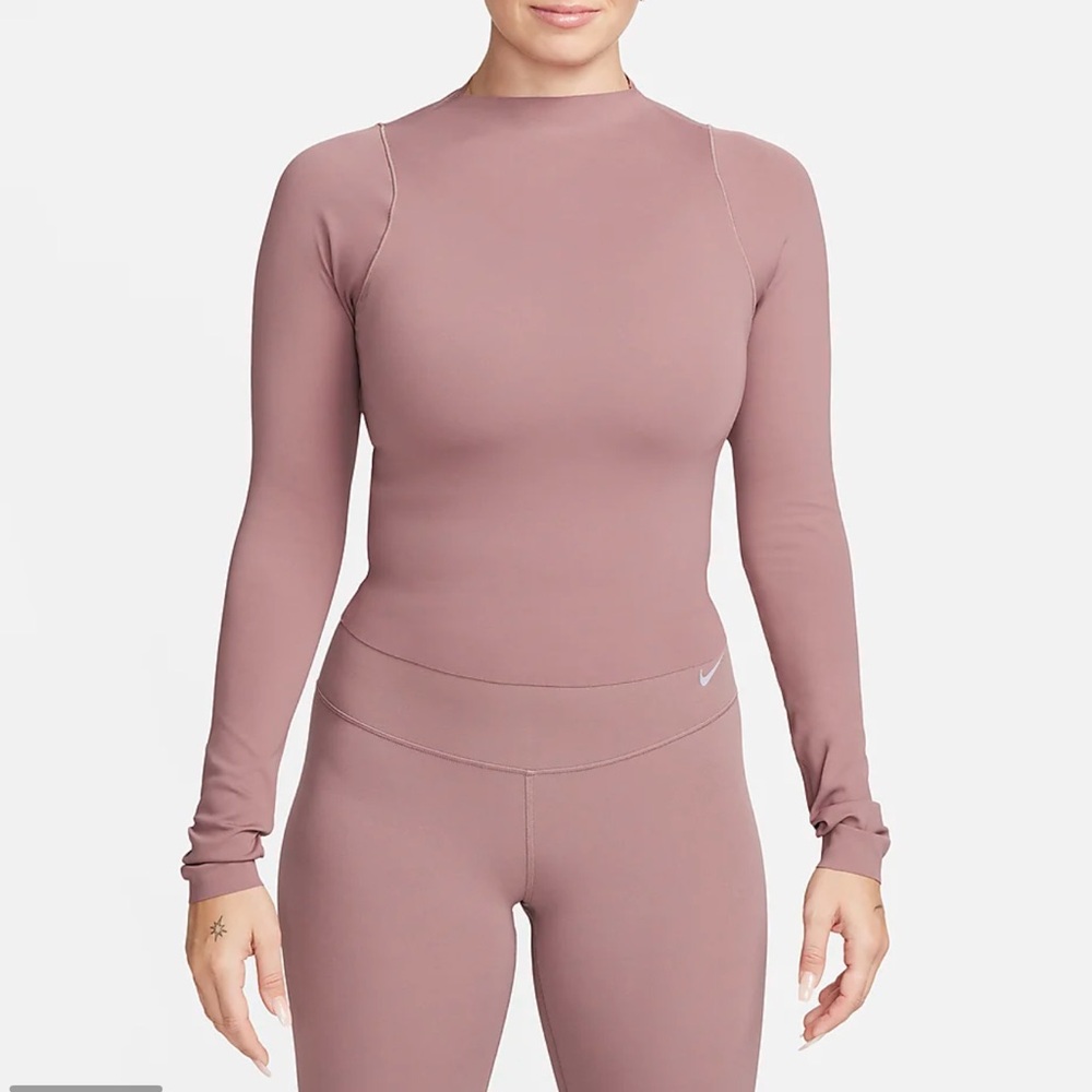 Mock neck dri fit long sleeve top